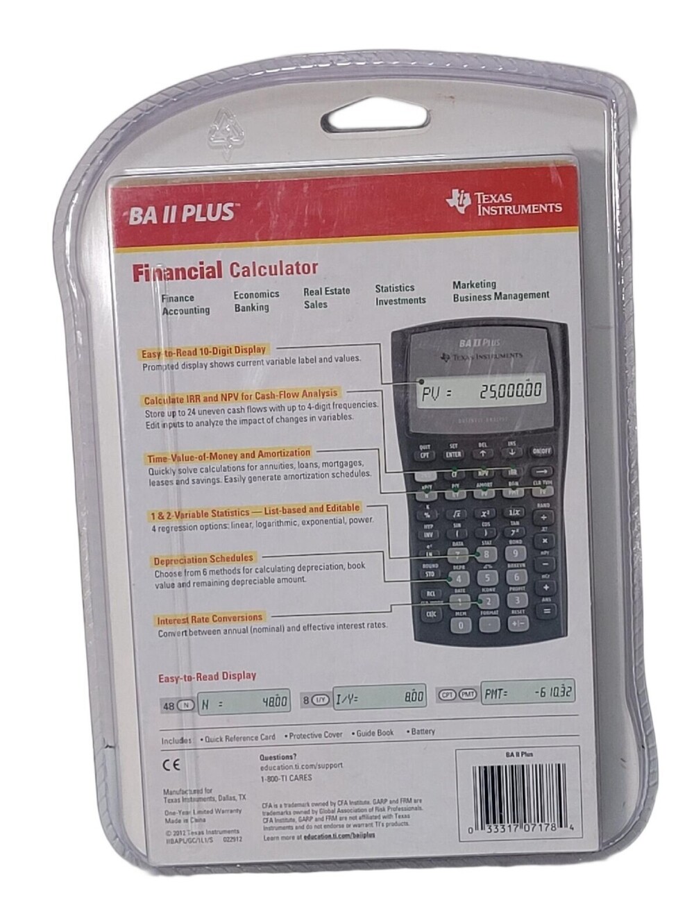 Texas Instruments BA II PLUS Financial Handheld - Picture 2 of 7